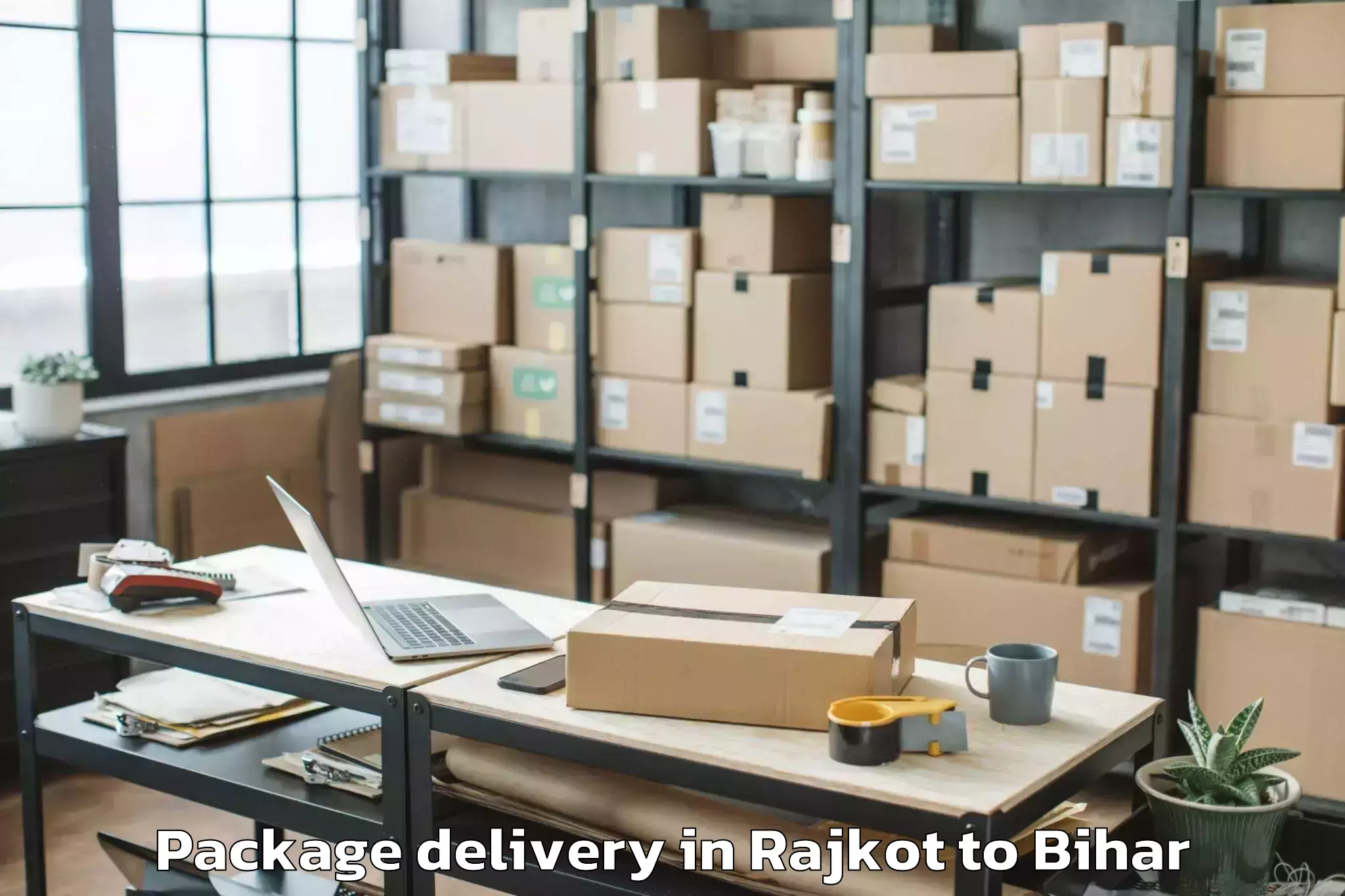 Book Rajkot to Sidhaw Package Delivery